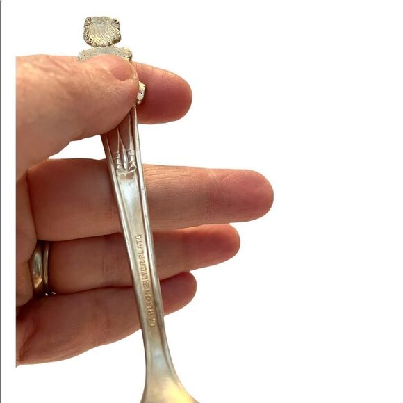 Vintage 1930s Betty Lou Carlton Silver Plate Souvenir Spoon Serving Flatware - Picture 13 of 15